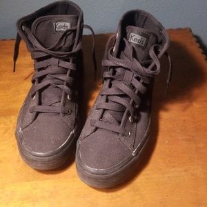 Keds black canvas high top sneaker